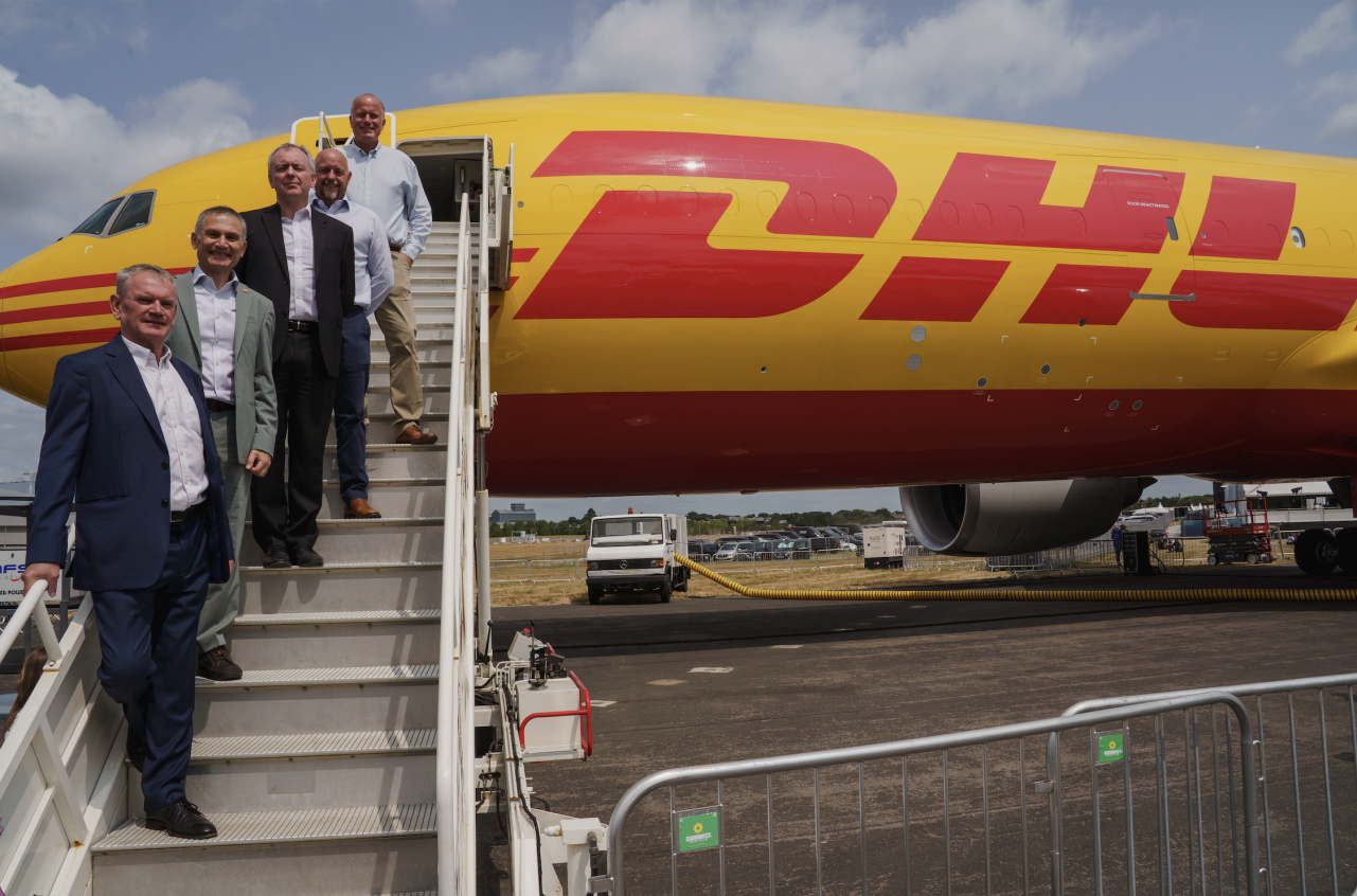 DHL Plane at Farnborough Air Show