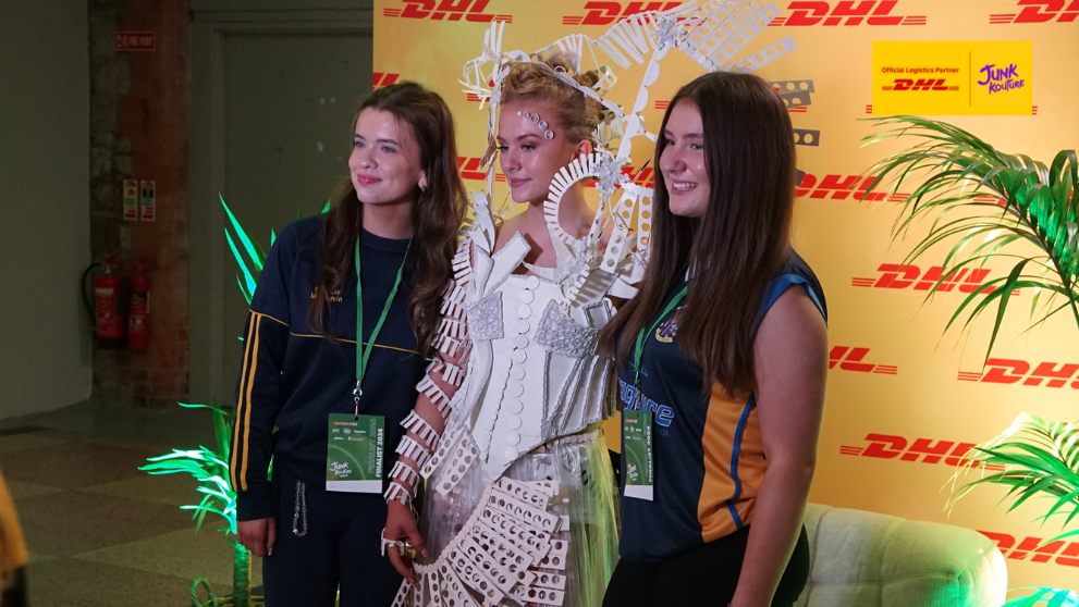 An amazing sustainable outfit for the Junk Kouture Dublin City Final 