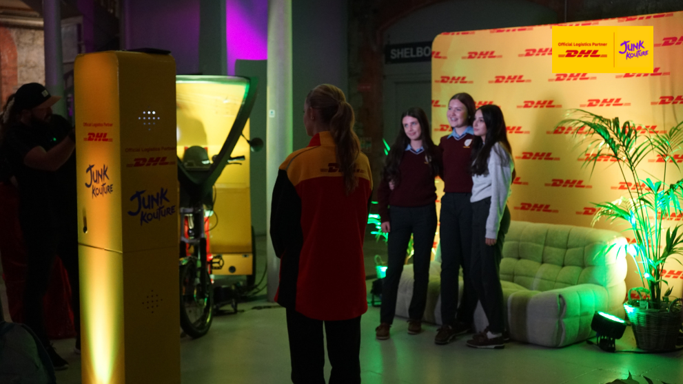 DHL Express Ireland vibrant photobooth at RDS. 