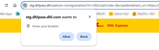 Screenshot of web notification
