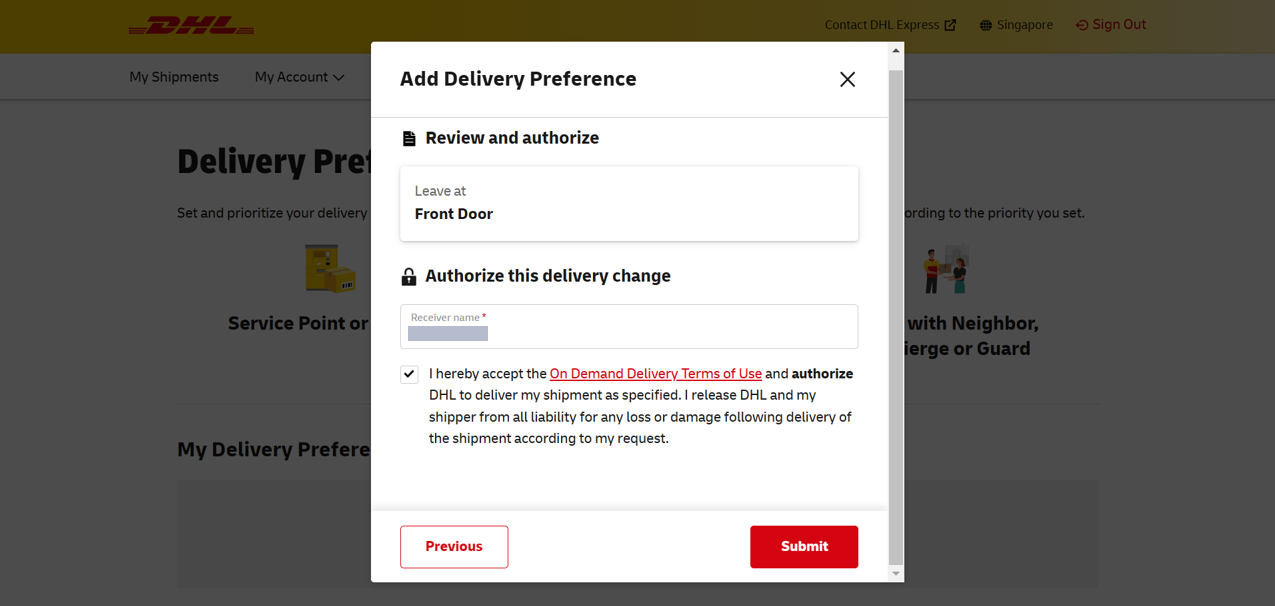 Step 8: Add delivery preference
