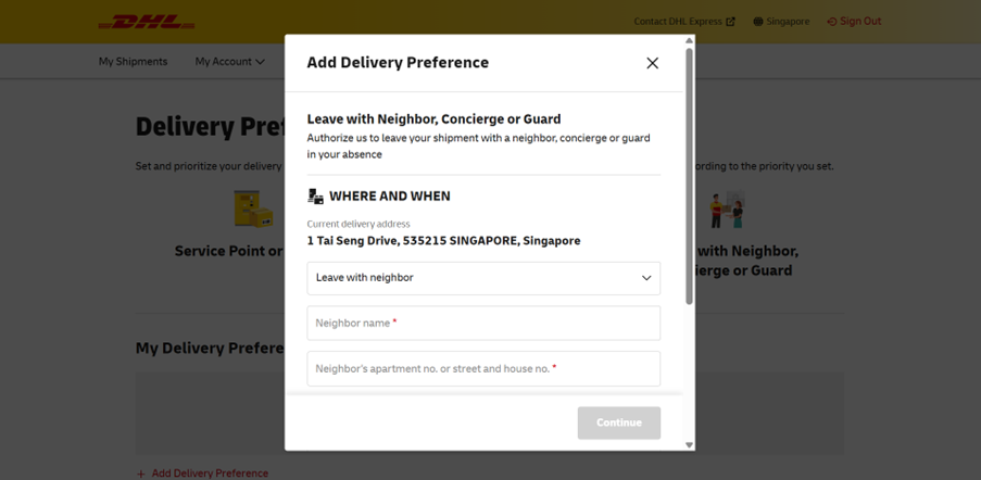 Step 8: Leave with neighbour