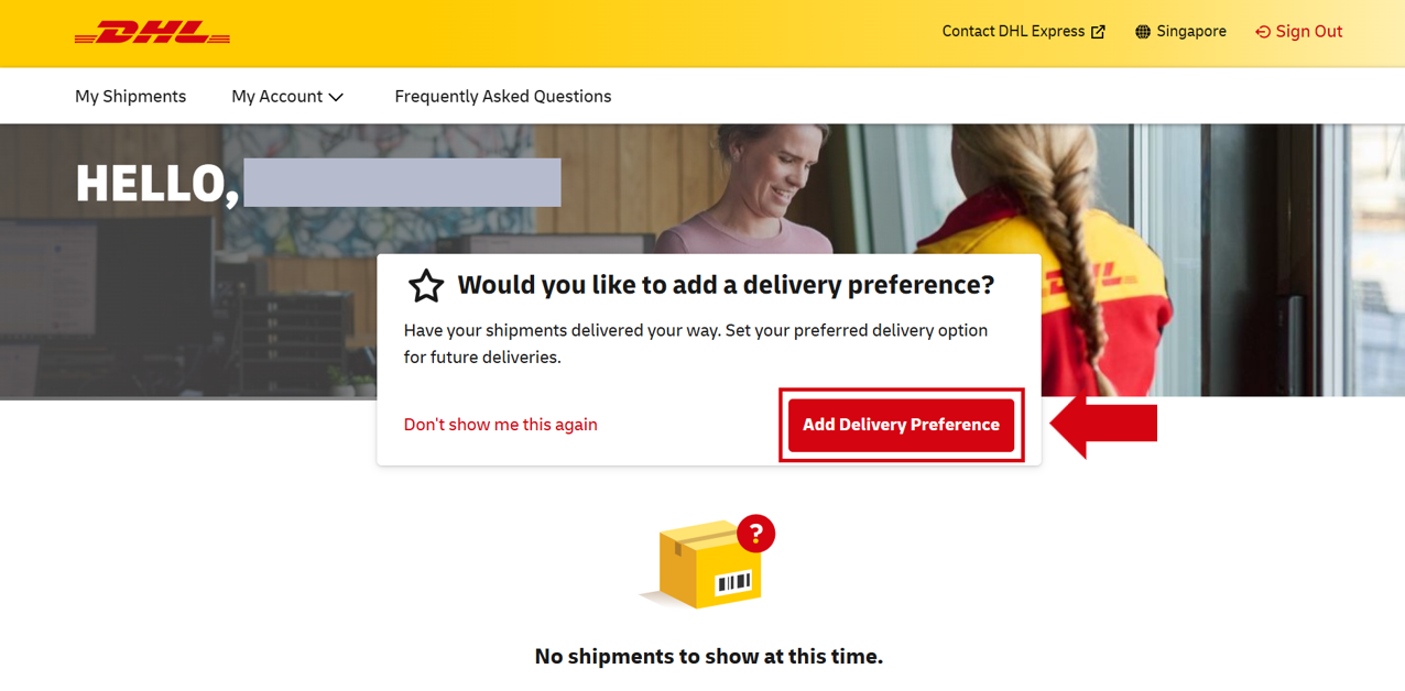 Step 7 - add delivery preference
