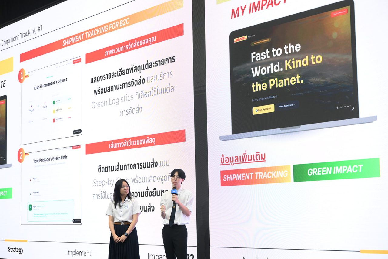 Student team competing in UOB Wonder Lab for DHL challenge