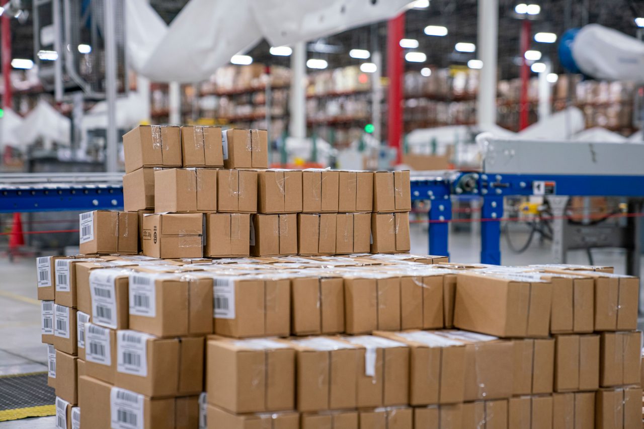 Pile of brown boxes