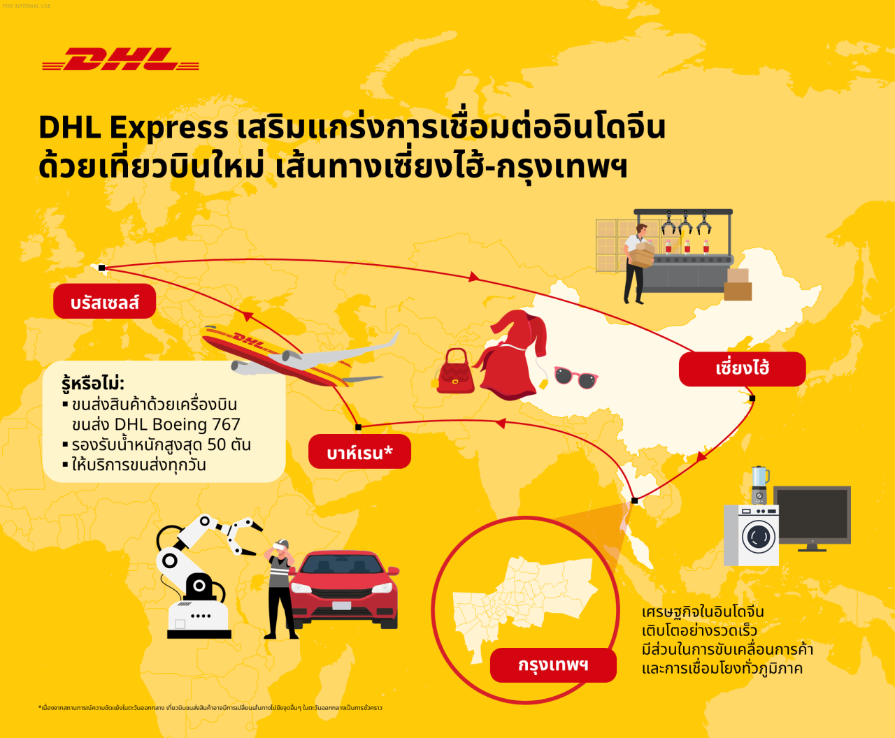 DHL Express boosts connectivity with new Shanghai-Bangkok flight