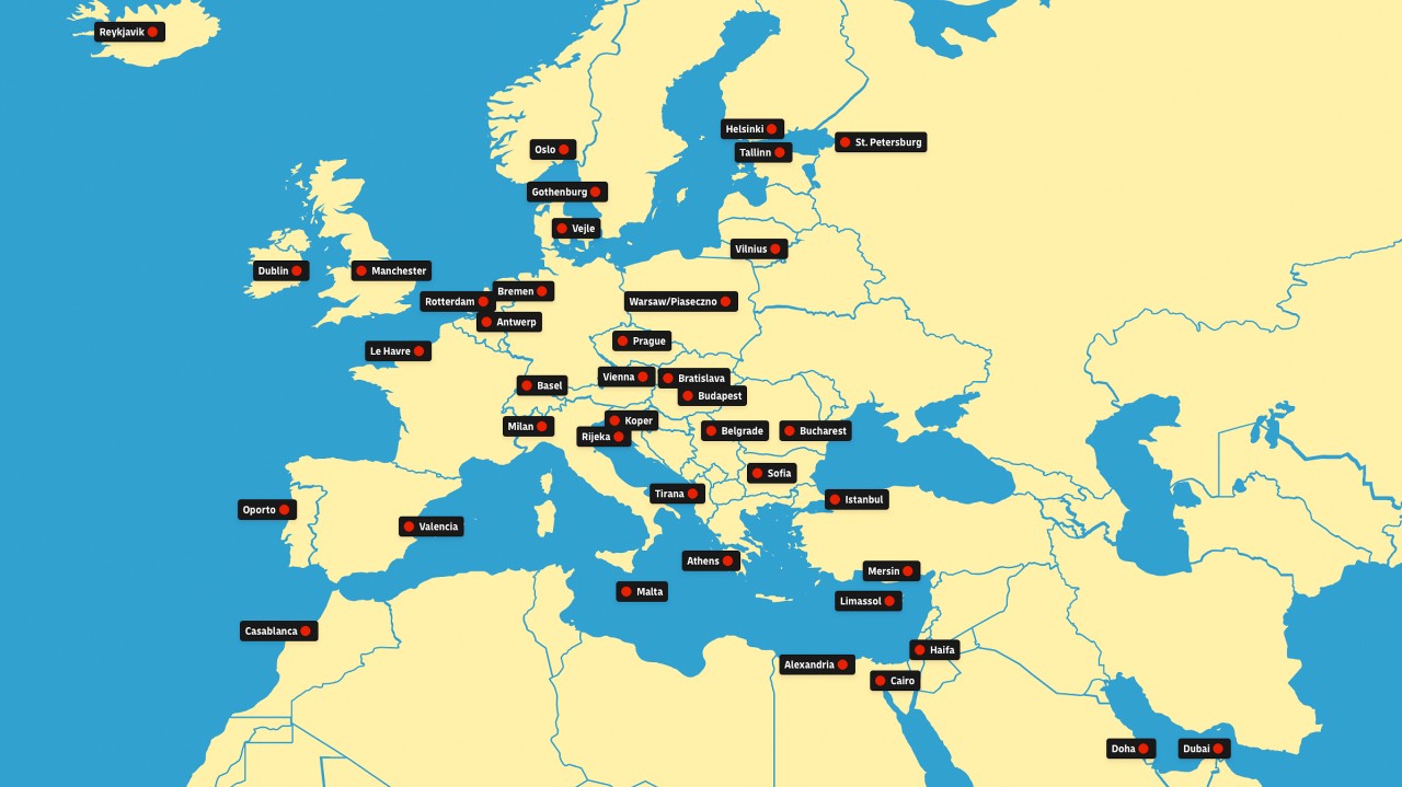 reeferstations-kaart-europa